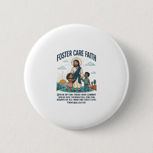 Badge Rond 5 Cm T-shirt graphique chrétien Adoption de Jésus Soins