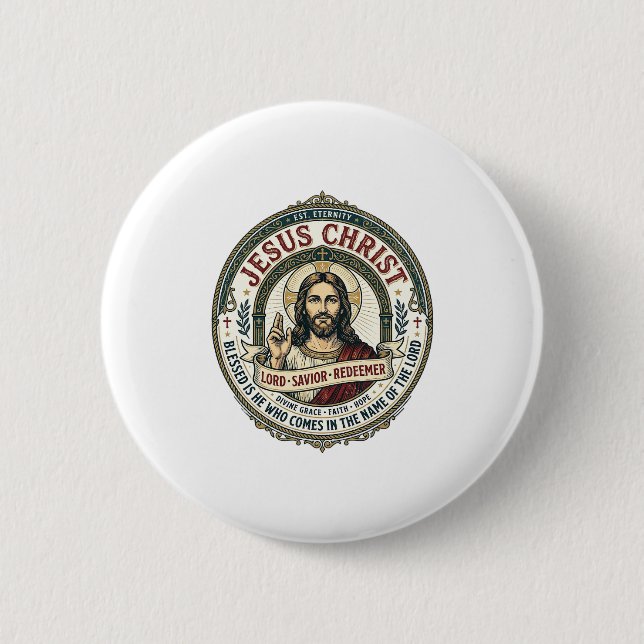 Badge Rond 5 Cm T-shirt graphique de studio de danse de Jésus Ball (Devant)