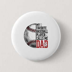 Badge Rond 5 Cm T-Shirt Graphique Gravure Vintage Papa Baseball_1