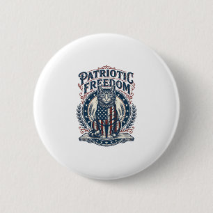Badge Rond 5 Cm T-shirt graphique vectoriel de chat de grange patr
