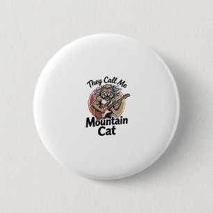 Badge Rond 5 Cm T-shirt graphique vintage de chat de montagne grav