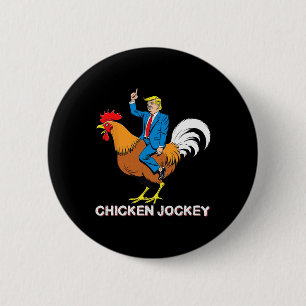 Badge Rond 5 Cm T-shirt humour surréaliste drôle de Jockey de poul