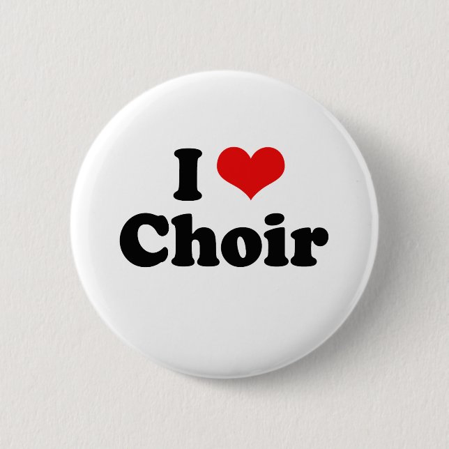 Badge Rond 5 Cm T-shirt I Love Choir (Devant)