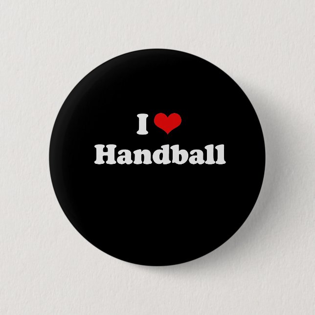 Badge Rond 5 Cm T-shirt I Love Handball (Devant)