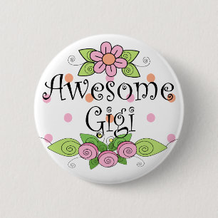 Badge Rond 5 Cm T-shirt impressionnant de Gigi