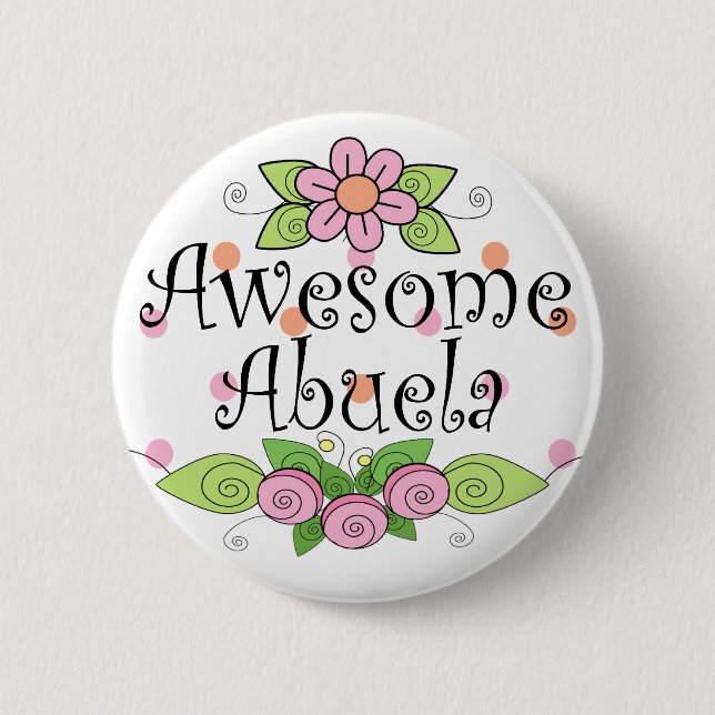 Badge Rond 5 Cm T-Shirt Incroyable Abuela (Devant)