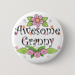 Badge Rond 5 Cm T-shirt Incroyable Mamie