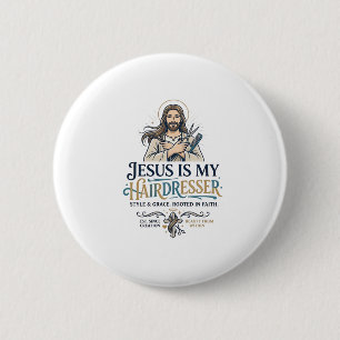 Badge Rond 5 Cm T-Shirt Inspiration pour Coiffeur Salon de Beauté