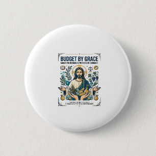 Badge Rond 5 Cm T-shirt Jésus Voyage Paix Financière Sans Dette Ch