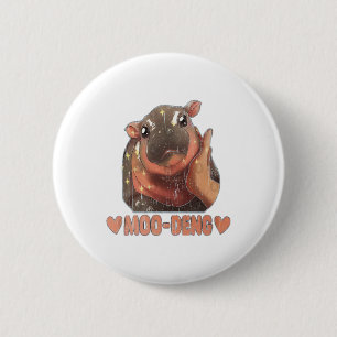 Badge Rond 5 Cm T-shirt Love Moo Deng