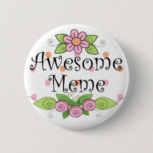Badge Rond 5 Cm T-shirt Mémé Incroyable