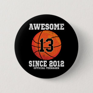Badge Rond 5 Cm T-shirt officiel pour fan de Sketll 13 ans pour so