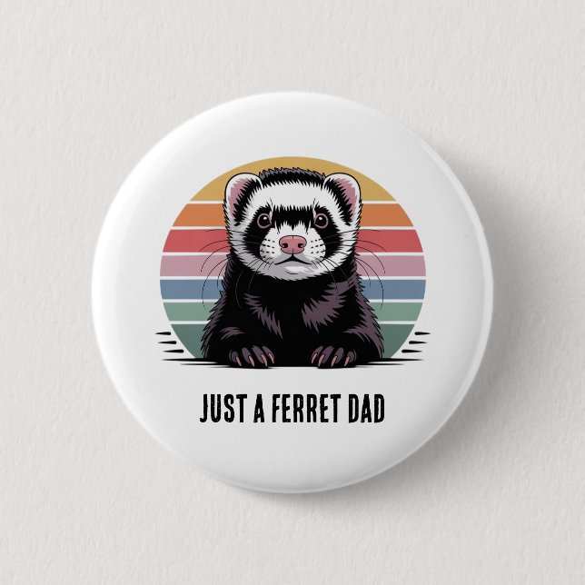Badge Rond 5 Cm T-shirt papa furet (Devant)