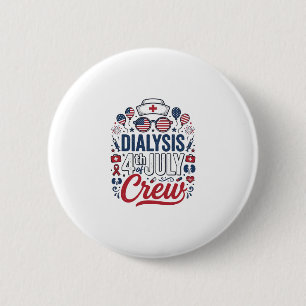 Badge Rond 5 Cm T-shirt patriotique infirmière de l'équipage de di