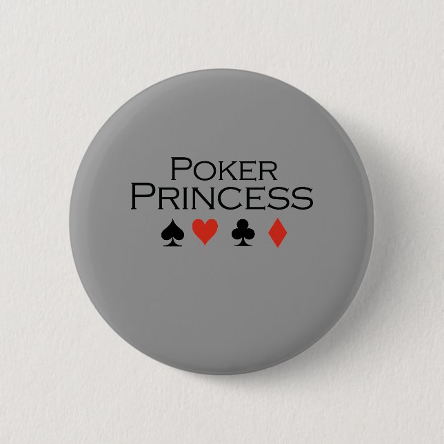 Badge Rond 5 Cm T-shirt Poker Princess (Devant)