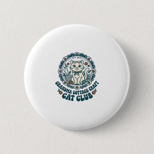 Badge Rond 5 Cm T-shirt pour amateur de chat et d'artisanat Cottag