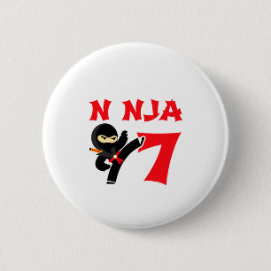 Badge Rond 5 Cm T-shirt pour enfants de 7 ans pour fête d'annivers