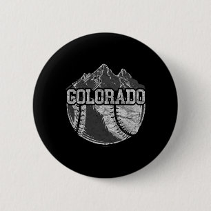 Badge Rond 5 Cm T-shirt pour fan de baseball Colorado Vintage Mont