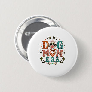 Badge Rond 5 Cm T-shirt pour femmes « Rétro, dans mon ère de maman