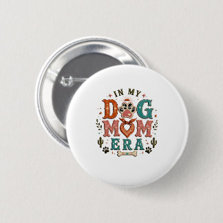 Badge Rond 5 Cm T-shirt pour femmes « Rétro, dans mon ère de maman