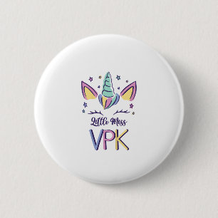 Badge Rond 5 Cm T-shirt pour fille de VPK premier jour Little Miss