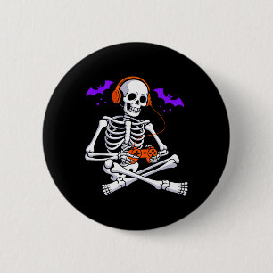 Badge Rond 5 Cm T-shirt pour hommes et garçons avec squelette de H