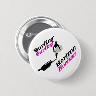 Badge Rond 5 Cm T-shirt pour l'horizon de surf