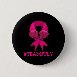 Badge Rond 5 Cm T-shirt Premium de sensibilisation au cancer du se