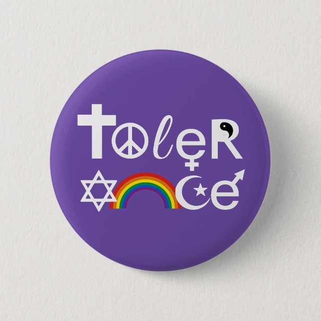 Badge Rond 5 Cm T-shirt TOLERANCE (Devant)
