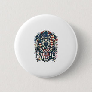 Badge Rond 5 Cm T-shirt vectoriel graphique du berger allemand pat