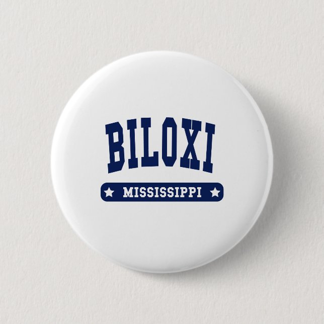 Badge Rond 5 Cm T-shirts Biloxi Mississippi College Style (Devant)