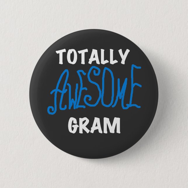 Badge Rond 5 Cm T-shirts bleus et cadeaux de gramme totalement (Devant)