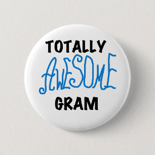Badge Rond 5 Cm T-shirts bleus et cadeaux de gramme totalement imp