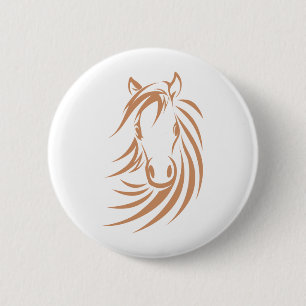 Badge Rond 5 Cm T-shirts de cheval, chemises et habillement fait