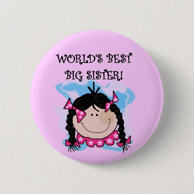 Badge Rond 5 Cm T-shirts de la grande soeur du monde de cheveux (Devant)