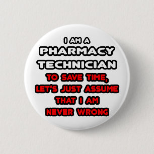 Badge Rond 5 Cm T-shirts de technicien en pharmacie amusant