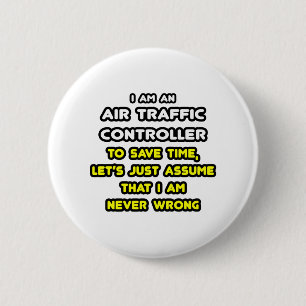 Badge Rond 5 Cm T-shirts du contrôleur de la circulation aérienne 