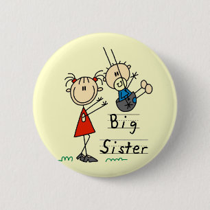 Badge Rond 5 Cm T-shirts et cadeaux Big Sister Little Brother
