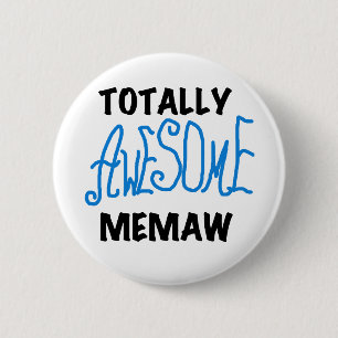 Badge Rond 5 Cm T-shirts et cadeaux bleus totalement