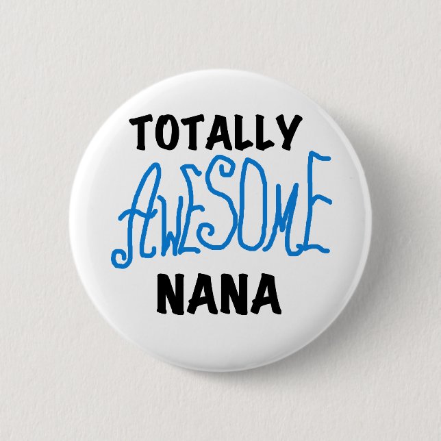 Badge Rond 5 Cm T-shirts et cadeaux bleus totalement (Devant)