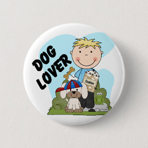 Badge Rond 5 Cm T-shirts et cadeaux blonds de garçon d'amoureux