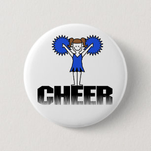 Badge Rond 5 Cm T-shirts et cadeaux Cheerleading bleus