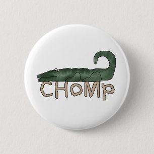 Badge Rond 5 Cm T-shirts et cadeaux d'alligator de mastication bru