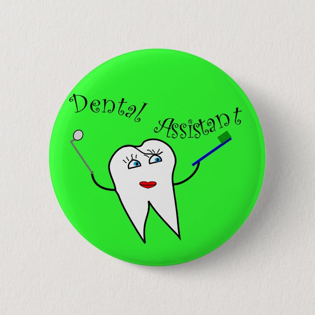 Badge Rond 5 Cm T-shirts et cadeaux d'assistant dentaire (Devant)