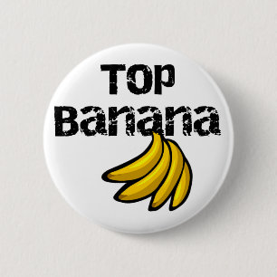 Badge Rond 5 Cm T-shirts et cadeaux de banane supérieure