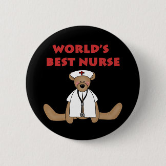 Badge Rond 5 Cm T-shirts et cadeaux de Bear World's Best Nurse