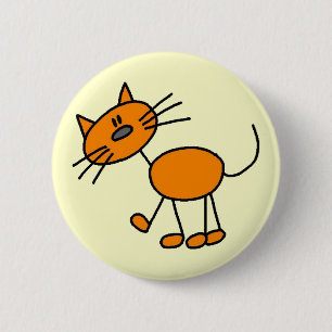 Badge Rond 5 Cm T-shirts et cadeaux de chat en bâtonnets