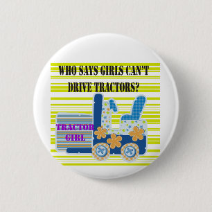Badge Rond 5 Cm T-shirts et cadeaux de fille de tracteur