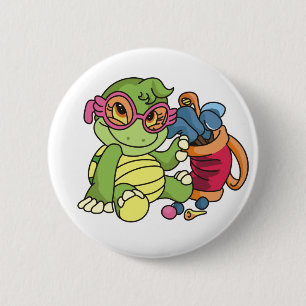 Badge Rond 5 Cm T-shirts et cadeaux de golfeur de tortue de fille