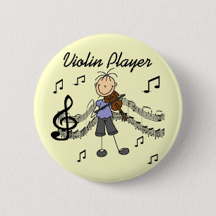 Badge Rond 5 Cm T-shirts et cadeaux de joueur de violon de fille
